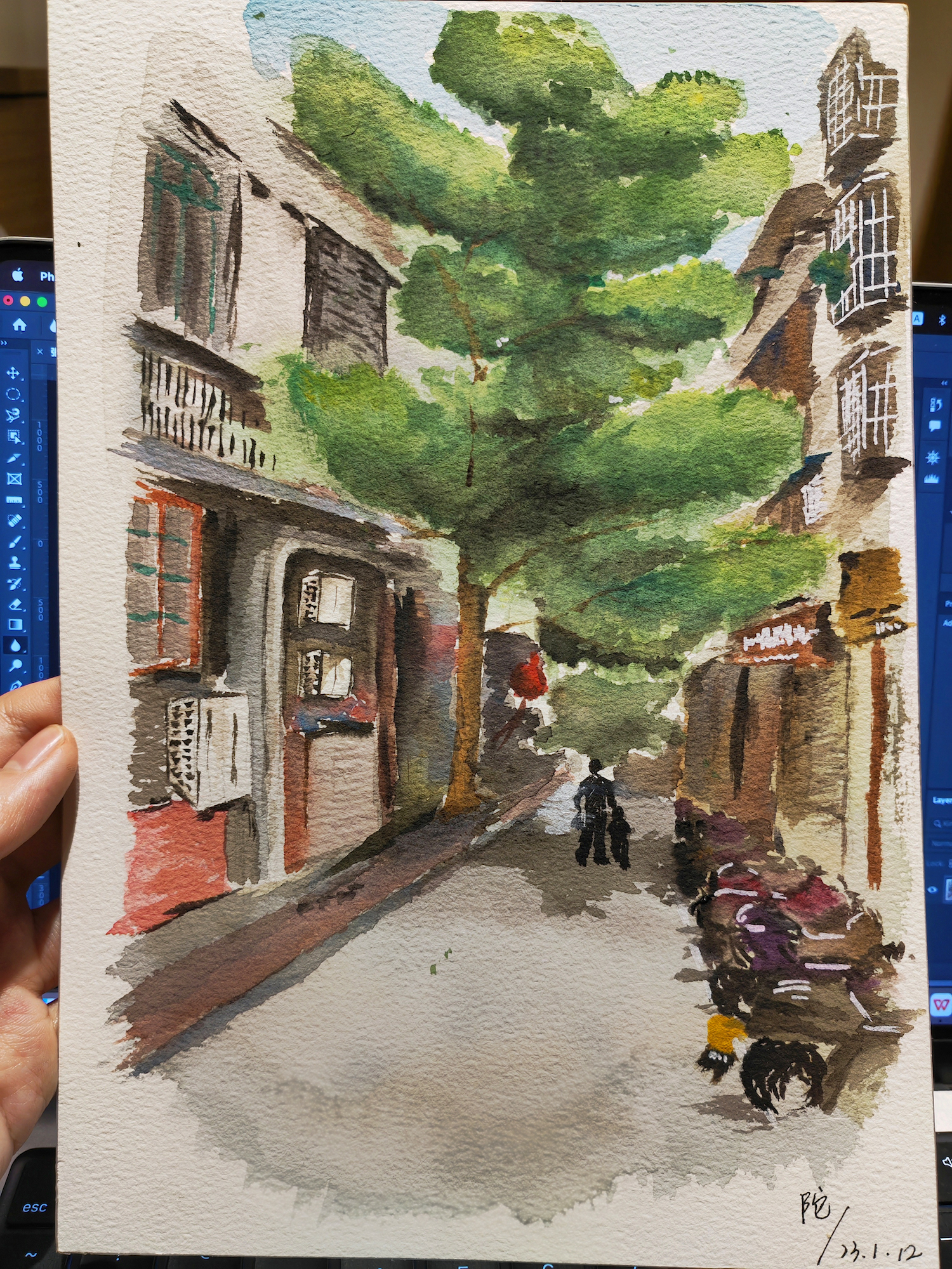 Siqi's Painting of a street in Sanya City